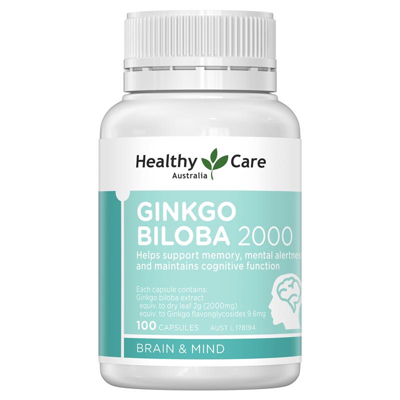 Healthy Care Ginkgo Biloba 2000mg 100 viên - Bổ não