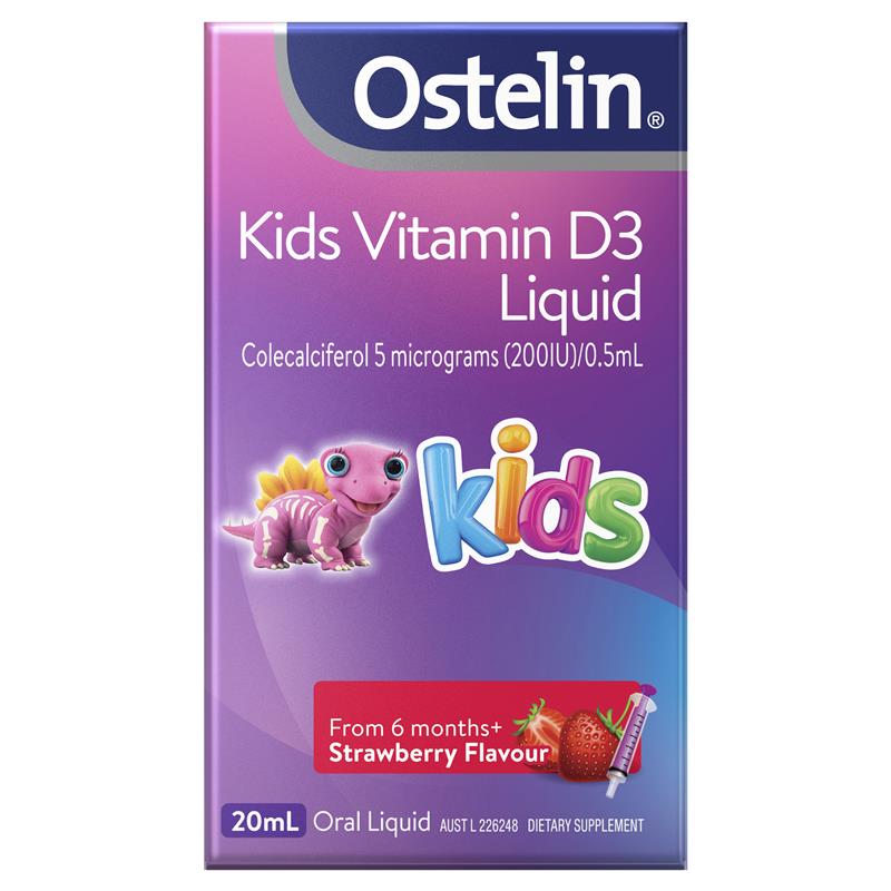 Ostelin Kids Vitamin D3 Liquid 20ml - Bổ sung D3 dạng nước cho bé từ 6 tháng tuổi