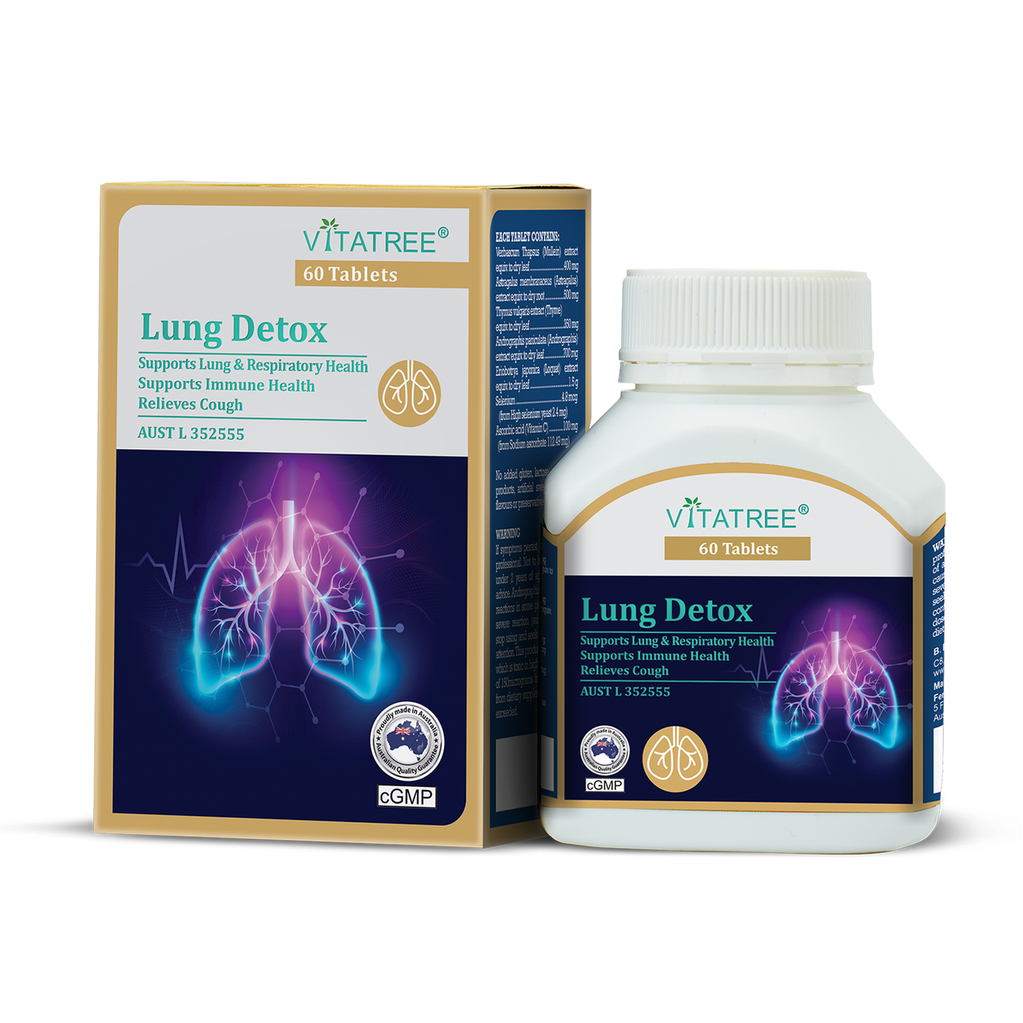 Vitatree Lung Detox 60 viên - Giải độc phổi
