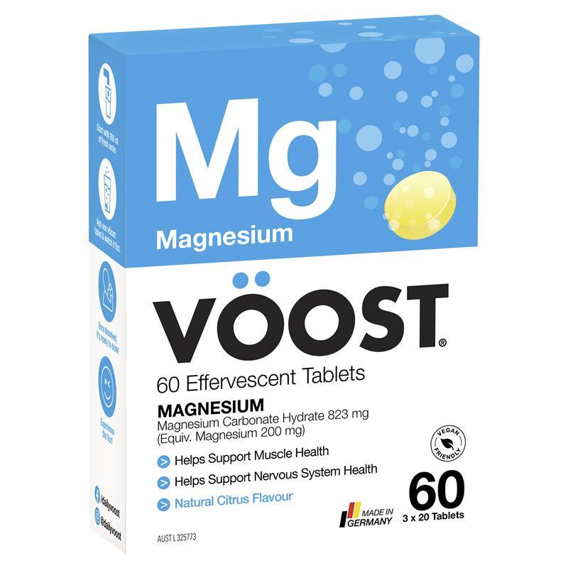 Voost Magnesium Effervescent 60 viên - Bổ sung Magnesium