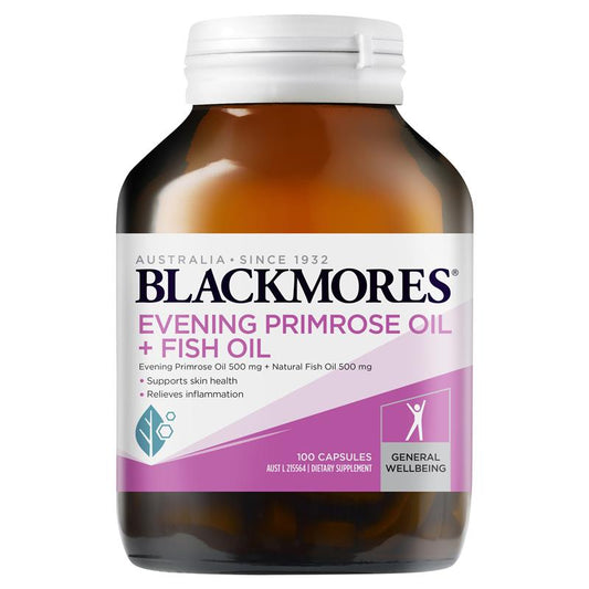 Blackmores Evening Primrose Oil + Fish Oil 1000mg 100 viên - Hoa anh thảo + dầu cá