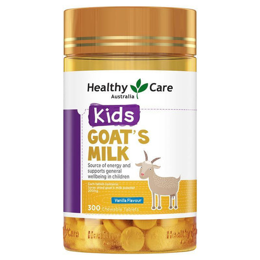 Healthy Care Goat Milk Vanilla Flavour Chewable 300 Tablets - Bổ Sung Canxi Cho Bé