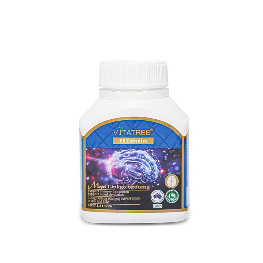 Vitatree Ginkgo 9500mg 60 viên - Bổ não tăng cường tuần hoàn máu não