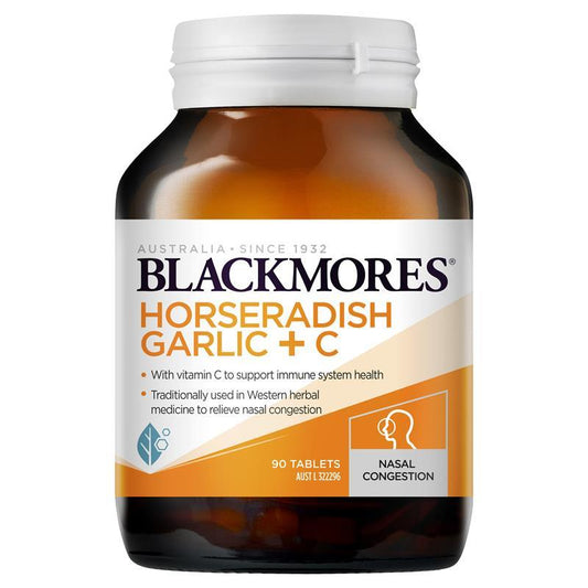 Blackmores Horseradish Garlic + C - Điều trị xoang và cảm lạnh