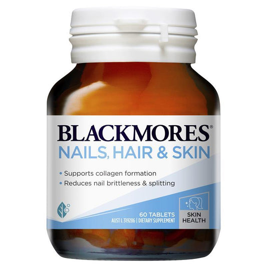 Blackmores Nails Hair & Skin 60 Tablets - Hỗ trợ da, móng và tóc