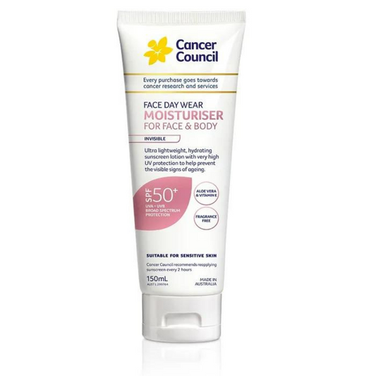 Cancer Council Face Day Wear Face & Body Moisturiser SPF 50+ 150ml - Kem chống nắng cho mặt và body