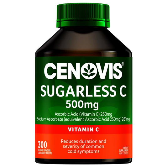 Cenovis Sugarless C 500mg 300 Chewable Tablets - Bổ sung vitamin C 500mg