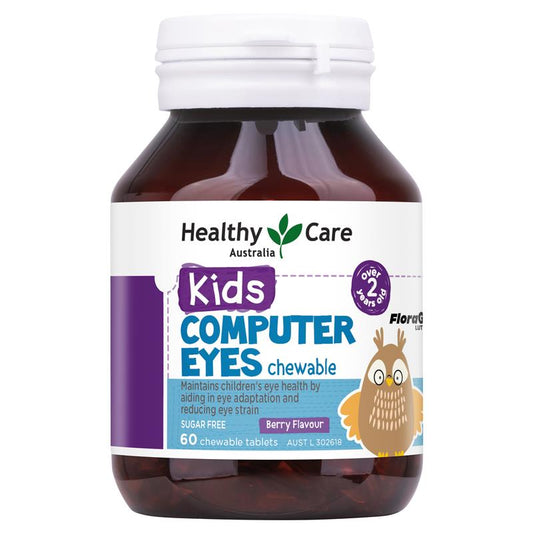 Healthy Care Kids Computer Eye 60 Chewable Tablets - Bổ Mắt Cho Bé từ 2 - 12 tuổi