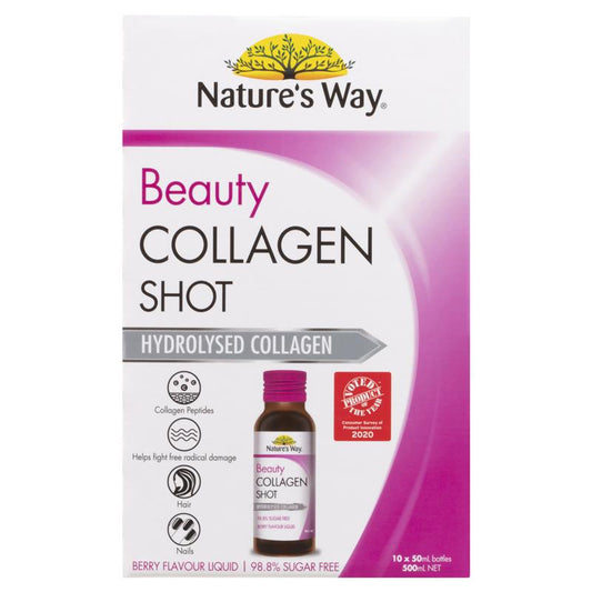 Nature's Way Collagen Shots 10 x 50ml - Collagen dạng nước