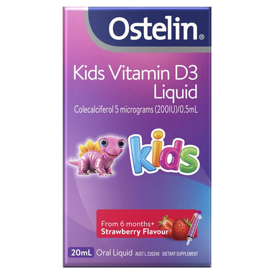 Ostelin Kids Vitamin D3 Liquid 20ml - Bổ sung D3 dạng nước cho bé từ 6 tháng tuổi